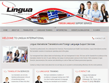 Tablet Screenshot of linguaintl.com